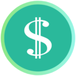 Icon for Scholarships - a dollar sign on a green background