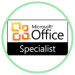 Icon for Specialist in Microsoft Office Suite with the Microsoft Logo