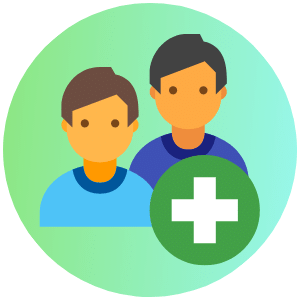 Icon for Additional Programs - a graphic of two boys with a plus sign within a small circle