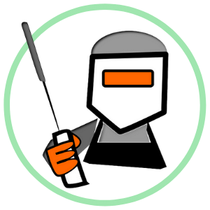 Icon for Vocational - a graphic of a welder within a green circle border